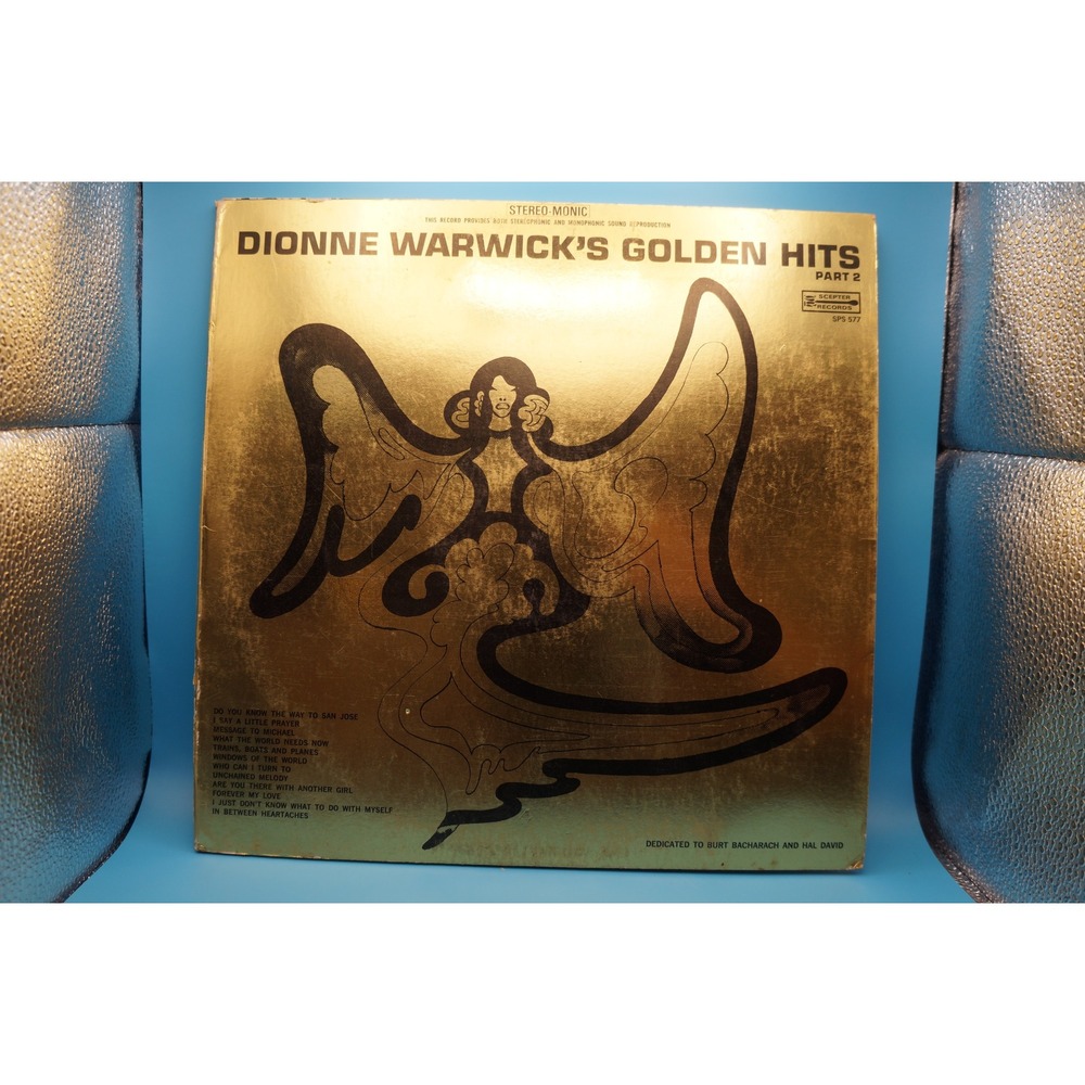 Dionne Warwick Golden Hits Part 2 Vinyl LP Scepter Records SPS 577 Gold Foil